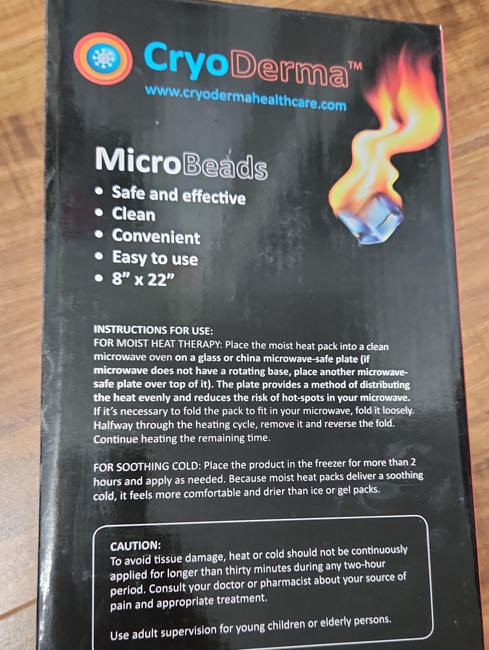 CryoDerma MicroBeads Moist Heat/Cold Neck Pack - 8"×22"